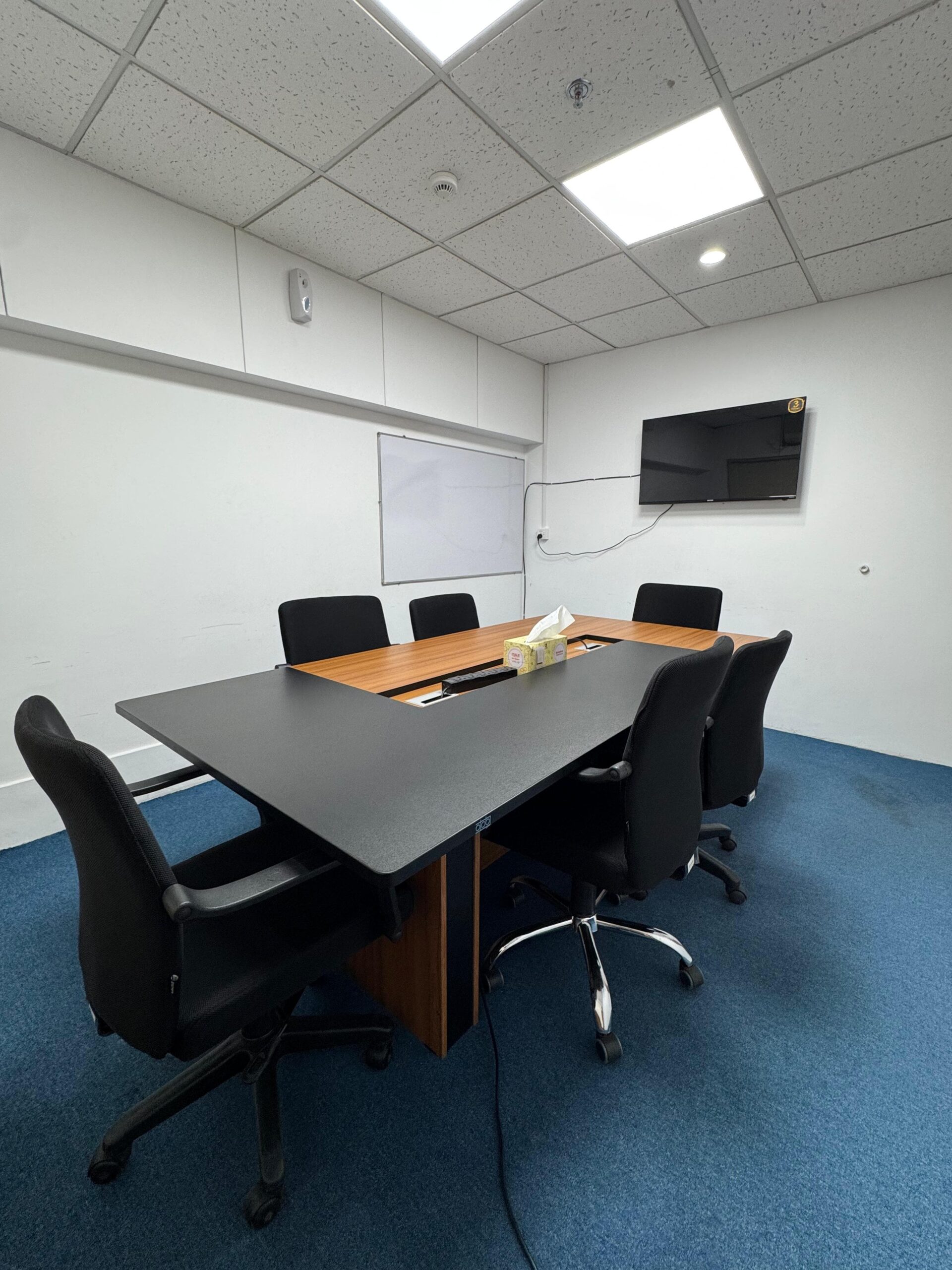 Meeting room at ShareOn shared office space in Dhaka