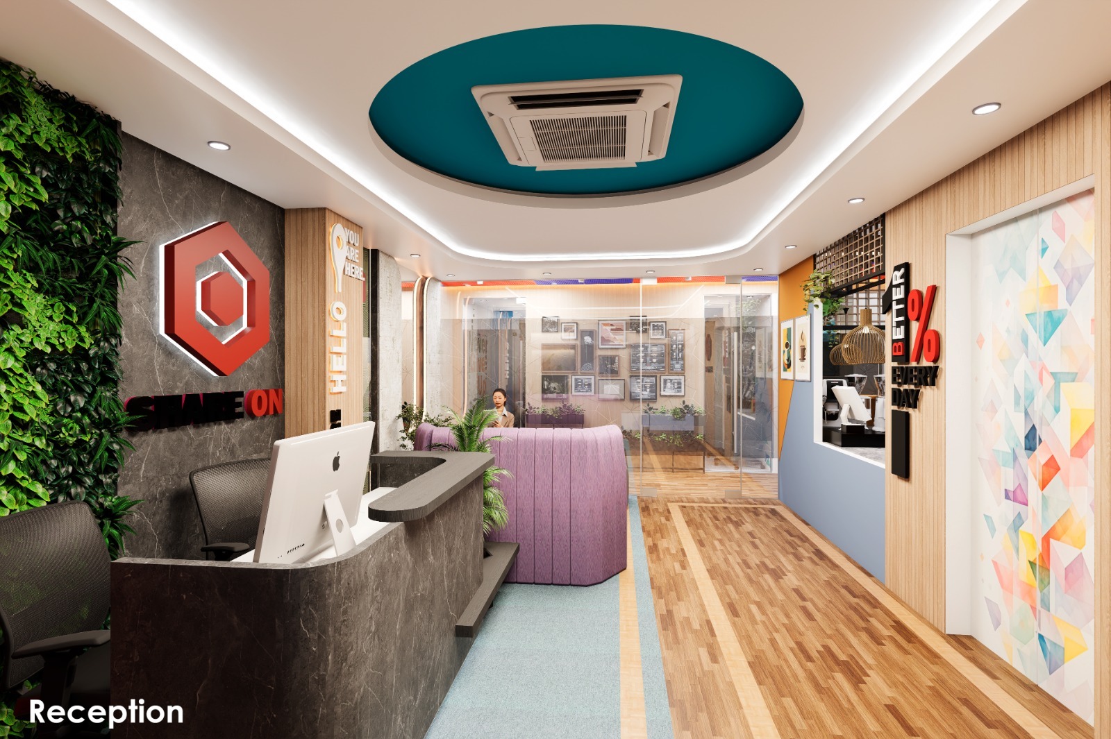 Premium coworking space in Banani Dhaka at ShareOn featuring modern fully furnished offices and professional workspace facilities