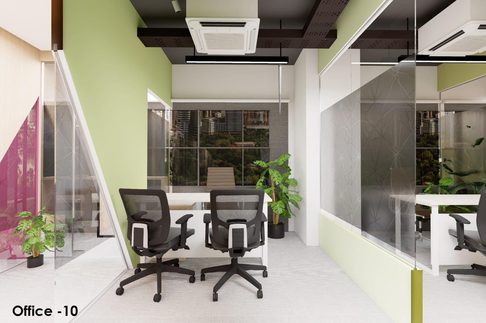 Private office room at ShareOn coworking space in Dhaka